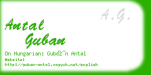 antal guban business card